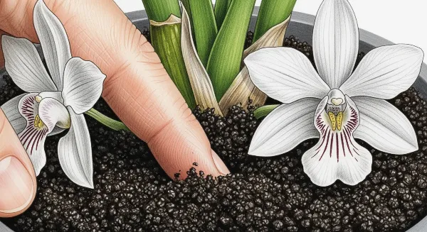 Vérifier l'humidité du substrat d'une plante avant d'arroser