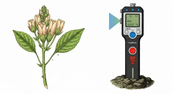 Hygromètre à sonde utilisé pour mesurer l'humidité d'un substrat.
