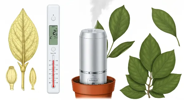 Divers outils de mesure : hygromètre mural et capteur d'humidité du sol pour plantes